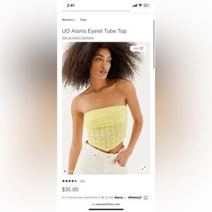 Brand New URBAN OUTFITTERS Alanis Eyelet Tupe Top